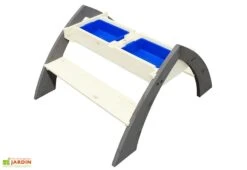 Axi Table De Pique-Nique Eau Et Sable Delta + Parasol -Pas Cher Salon Mobilier Magasin table bois pique nique enfants eau sable parasol 2