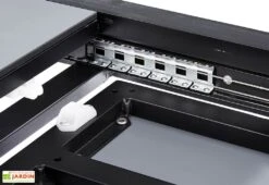 Salon De Jardin HPL Star : Table Extensible + 8 Fauteuils + 4 Chaises -Pas Cher Salon Mobilier Magasin table extensible aluminium bali noir systeme coulissant 1