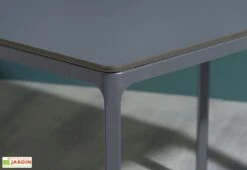 Salon De Jardin : 1 Table Aluminium 120 X 80 Cm + 4 Fauteuils – Dock -Pas Cher Salon Mobilier Magasin table jardin alu gris anthracite ezpeleta