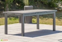 Table De Jardin Extensible Aluminium Et Céramique Venise 190/250 Cm