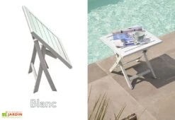 Table Basse De Jardin Pliante En Aluminium 43 Cm (pls Coloris) -Pas Cher Salon Mobilier Magasin table jardin basse pliante aluminium 43cm marius 5couleurs 1