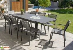 Table De Jardin Extensible En Aluminium Stockholm 150/225 Cm -Pas Cher Salon Mobilier Magasin table jardin extensible alu stockholm