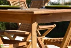 Table De Jardin Extensible En Bois De Teck Massif Tahiti 180/240 Cm -Pas Cher Salon Mobilier Magasin table jardin extensible bois teck massif tahiti 180 240 cm 1
