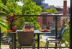 Table De Jardin Pliable En Aluminium Et HPL Sophie Bistro 68 X 138 Cm -Pas Cher Salon Mobilier Magasin table jardin pliable aluminium hpl sophie bistro 68x138cm