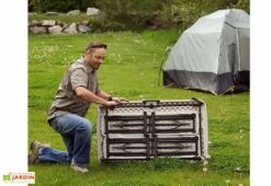 Table De Camping + 2 Bancs En PEHD Lifetime (107x 61x71cm) -Pas Cher Salon Mobilier Magasin table jardin resine pliante 80352 2