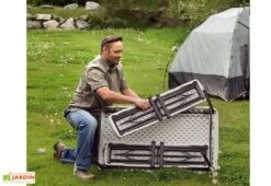 Table De Camping + 2 Bancs En PEHD Lifetime (107x 61x71cm) -Pas Cher Salon Mobilier Magasin table jardin resine pliante 80352