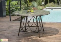 Pas Cher Salon Mobilier Magasin 29 Table Ronde En Aluminium Ushuaia (125cm)