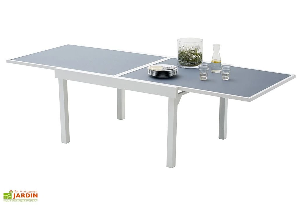Table De Jardin Extensible En Verre Et Alu - Modulo 135/270 Cm 2 Table De Jardin Extensible En Verre Et Alu - Modulo 135/270 Cm – Image 2