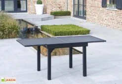 Table De Jardin Extensible Modulo 90x90/180x72cm (l,l,h) 4 Coloris -Pas Cher Salon Mobilier Magasin table modulo 4 8 noir 2