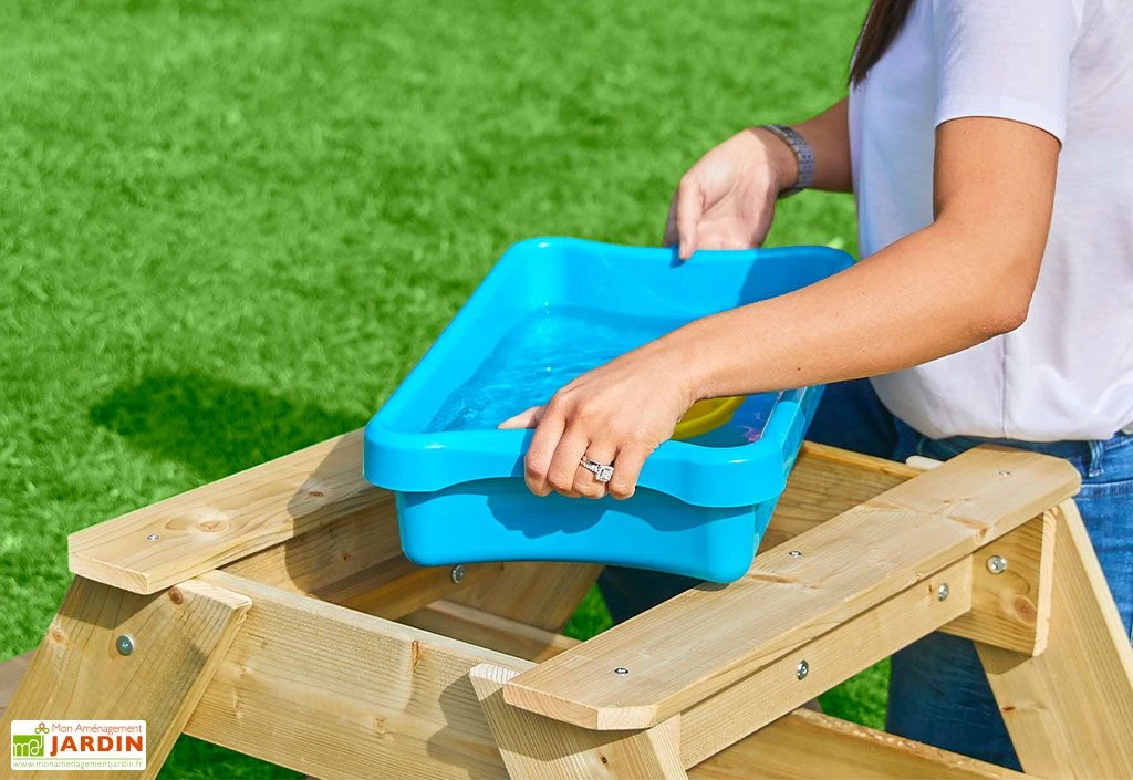 Table De Pique-nique En Bois Pour Enfant Avec Bac à Sable – Early Fun 2 Table De Pique-nique En Bois Pour Enfant Avec Bac à Sable – Early Fun – Image 2