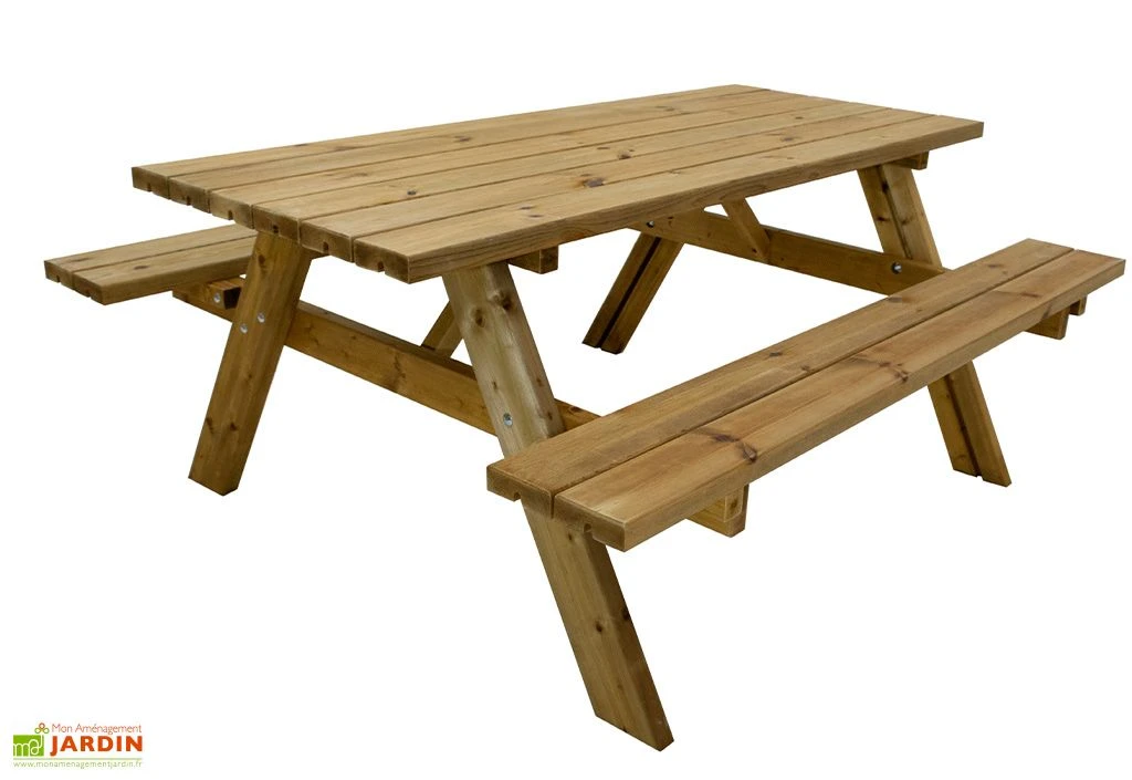 Table De Pique-nique Bois Autoclave Brun + Bancs Rabattables – Jelgava 2 Table De Pique-nique Bois Autoclave Brun + Bancs Rabattables – Jelgava – Image 2