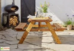 Table De Pique-nique Bois Autoclave Brun + Bancs Rabattables – Jelgava 8 Table De Pique-nique Bois Autoclave Brun + Bancs Rabattables – Jelgava -Pas Cher Salon Mobilier Magasin table pique nique bois fsc ekju 253001