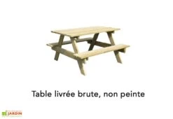 Table De Pique-Nique Pour Enfants En Bois Picnic -Pas Cher Salon Mobilier Magasin table pique nique enfant brut trigano picnic 1