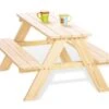 Pinolino Table De Pique-Nique Pour Enfants En Bois (Naturelle)