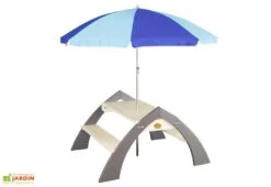 Axi Table De Pique-Nique Kylo En Bois Écologique Et Parasol Inclus