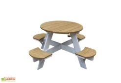 Axi Table De Pique-Nique Ronde En Bois De Hemlock UFO ⌀ 65 Cm