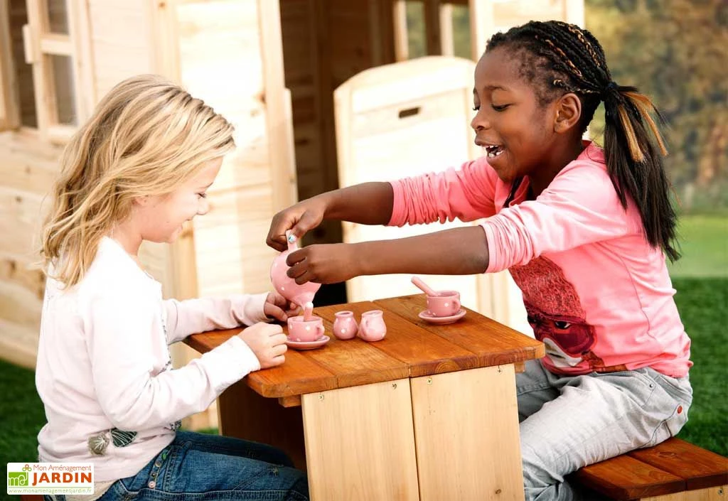 Axi Table De Pique-Nique Avec Bancs (45x80x45cm) 2 Axi Table De Pique-Nique Avec Bancs (45x80x45cm) – Image 2