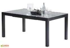 Salon De Jardin HPL Star : Table Extensible + 6 Fauteuils + 4 Chaises -Pas Cher Salon Mobilier Magasin table salon de jardin aluminium hpl 6 10 personnes