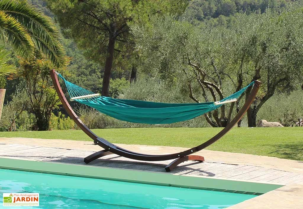 Toile De Hamac En Coton Avec Barres D’écartement 135 X 200 Cm - Merida 3 Toile De Hamac En Coton Avec Barres D’écartement 135 X 200 Cm - Merida – Image 3