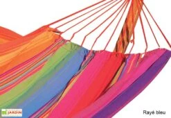 Toile De Hamac Double En Coton 150 X 220 Cm - Belize -Pas Cher Salon Mobilier Magasin toile hamac coton raye belize