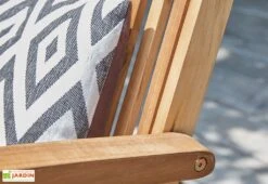 Transat En Bois D'acacia – 133 X 53 Cm -Pas Cher Salon Mobilier Magasin transat bois acacia 3