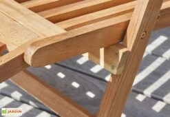 Transat En Bois D'acacia – 133 X 53 Cm -Pas Cher Salon Mobilier Magasin transat bois acacia 4